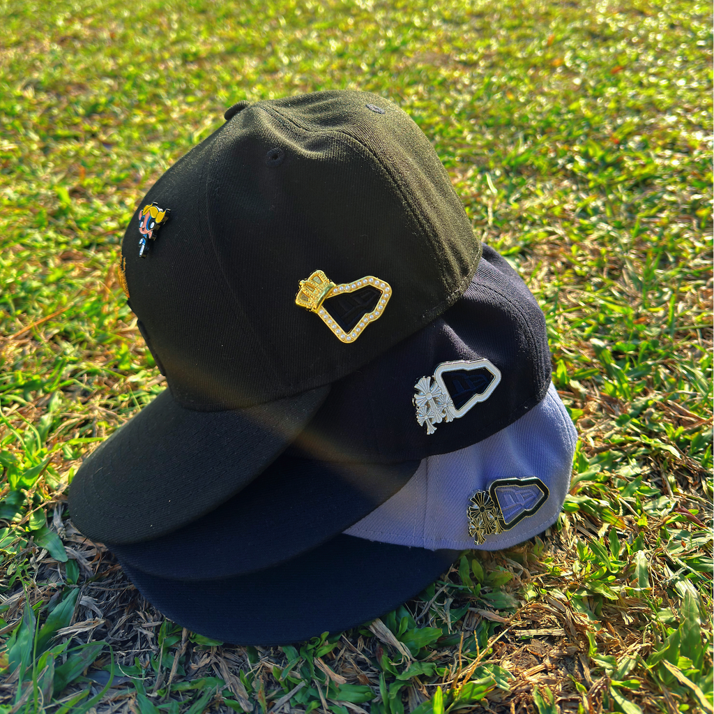 十字架帶鑽側標扣(黑/白)