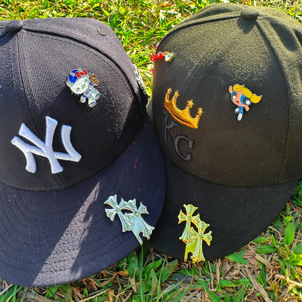 十字架金屬帽夾(銀/金)